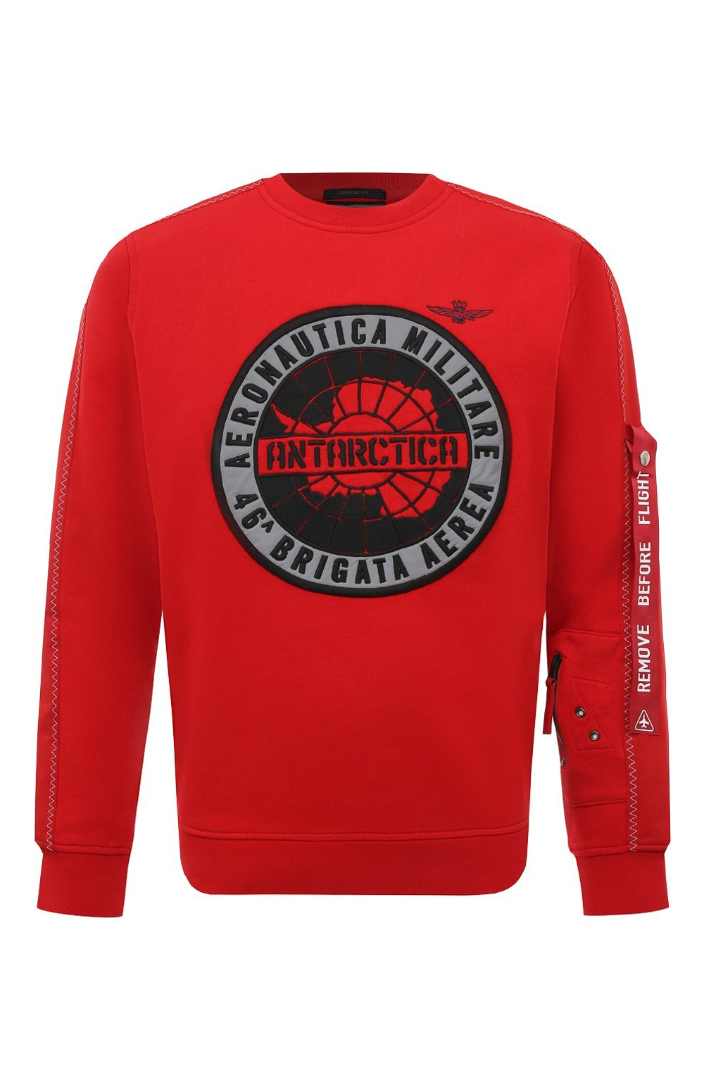 Свитшот муж. AERONAUTICA 1814 красный Антарктика