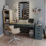 Комод Ингар 5 36x71x53, серо-бирюзовый