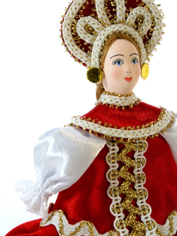 Кукла-подвеска девочка в летнем платье с воланом