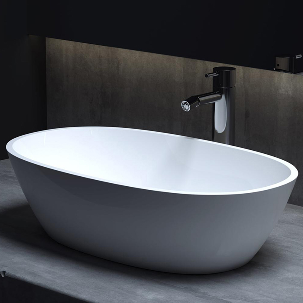 Раковина Salini Sofia 560х335х150мм, мат-л: S-Sense, глянцевый белый