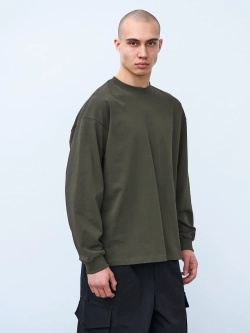 Лонгслив оверсайз (хаки) 230 г
