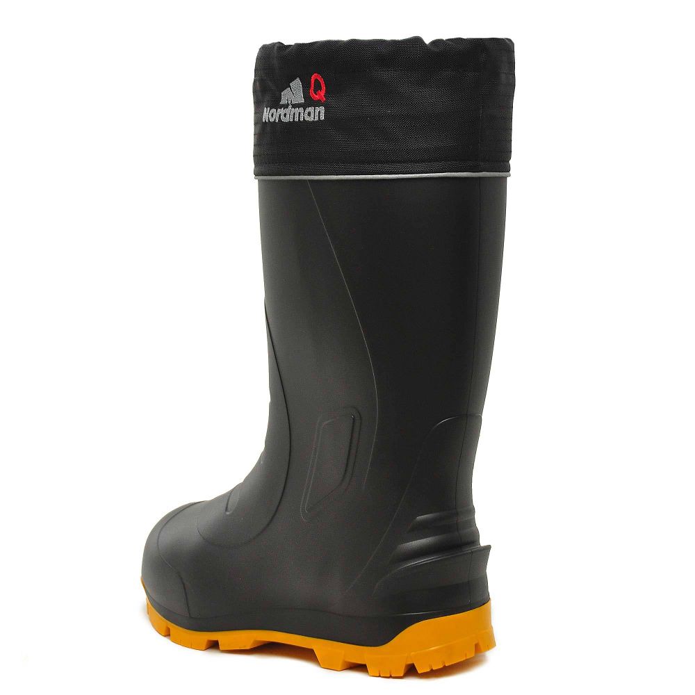 Сапоги с шипами Nordman Quaddro до -50С с защищенной подошвой ТЭП (черные с желтым)