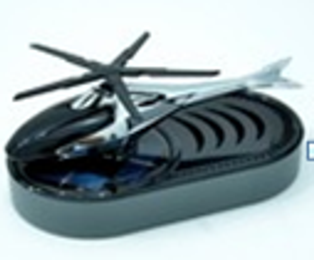 Ароматизатор-игрушка -на торпеду- Вертолет - солн батар (жидк)- YC-124GR серый