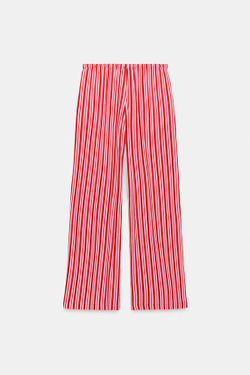 ZARA ШИРОКИЕ БРЮКИ В ПОЛОСКУ, РАЗНОЦВЕТНЫЙ