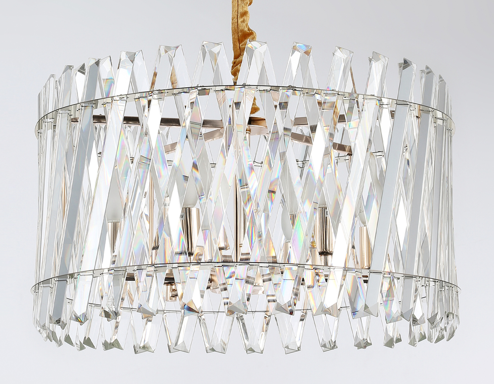 Подвесная люстра с хрусталем TR5063/6 GD/CL золото/прозрачный E14/6 max 40W D500*295