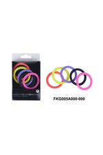 Эрекционные кольца Nmc Erction Commander (цветные, 5 шт) 3,7 см. (Цвет: разные цвета)