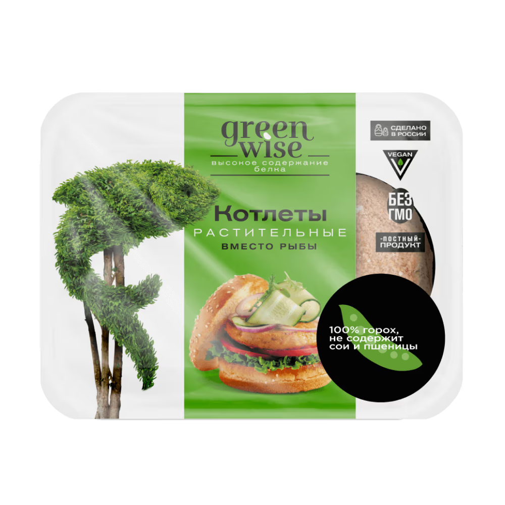 Котлеты вместо рыбы гороховые Greenwise, 180 г