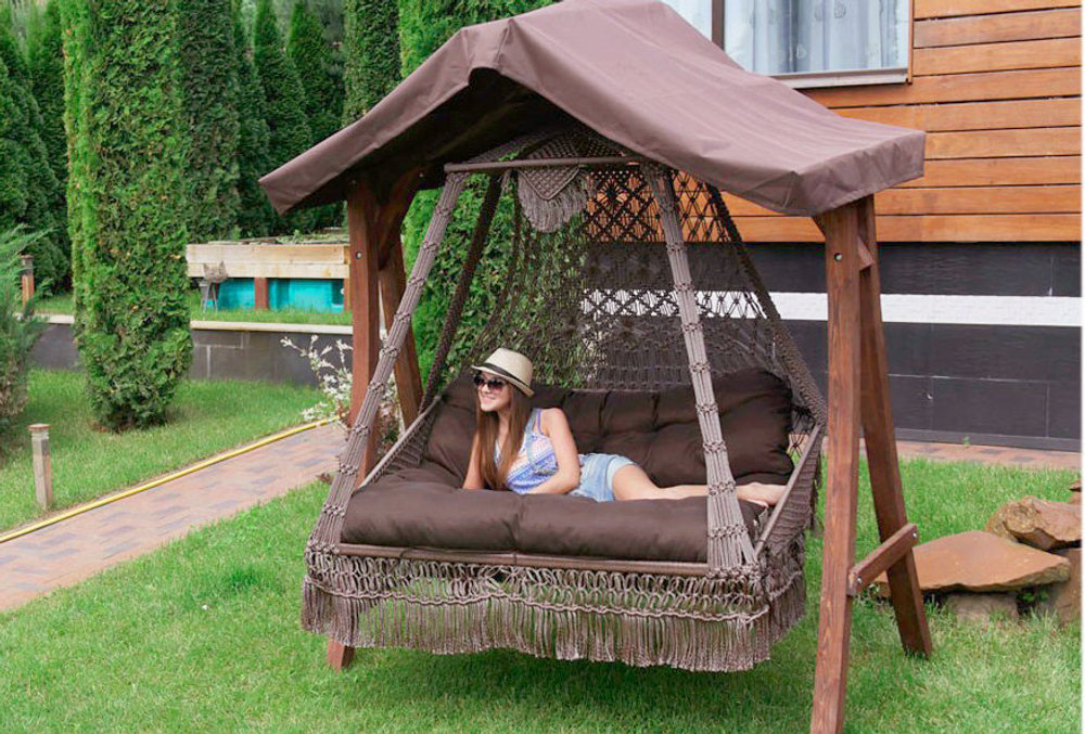 Подвесные плетеные качели (подушка в комплекте) Besta Fiesta СЕАРА
