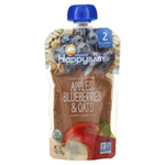 Happy Family Organics, Органическое детское питание, этап 2, для детей от 6 месяцев, яблоки, черника и овес, 113 г (4 унции)