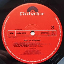 Винтажная виниловая пластинка LP The Best Of Rainbow (Japan 1982) (No Obi) Lost In Hollywood