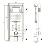 Комплект Aqueduto инсталляция+унитаз OVO Tornado S +панель смыва RETANGULO Novo
