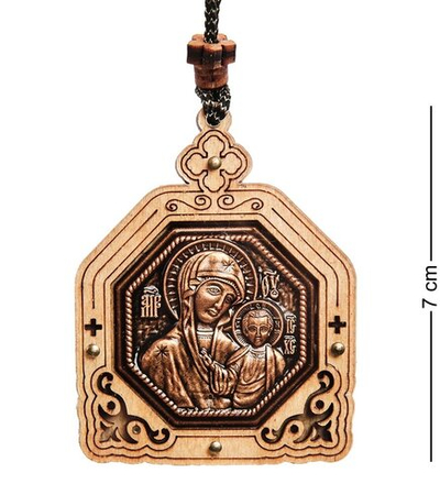 КФ-306/1 Подвеска в машину деревянная ''Богородица Казанская''
