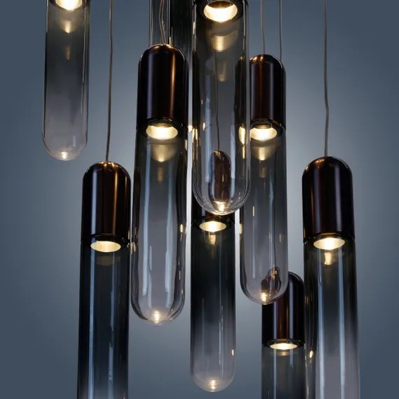 Подвесной светильник Eclipse Ø60 см, дымчатый, серый