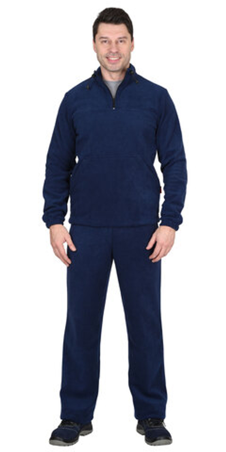 Костюм флисовый куртка, брюки темно-синий