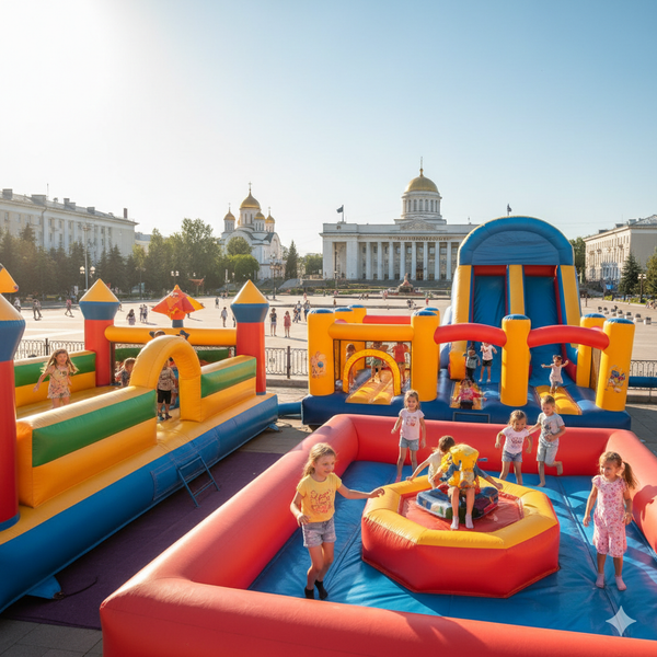 Батут купить в Ангарске – Надувные аттракционы от БатутМастер