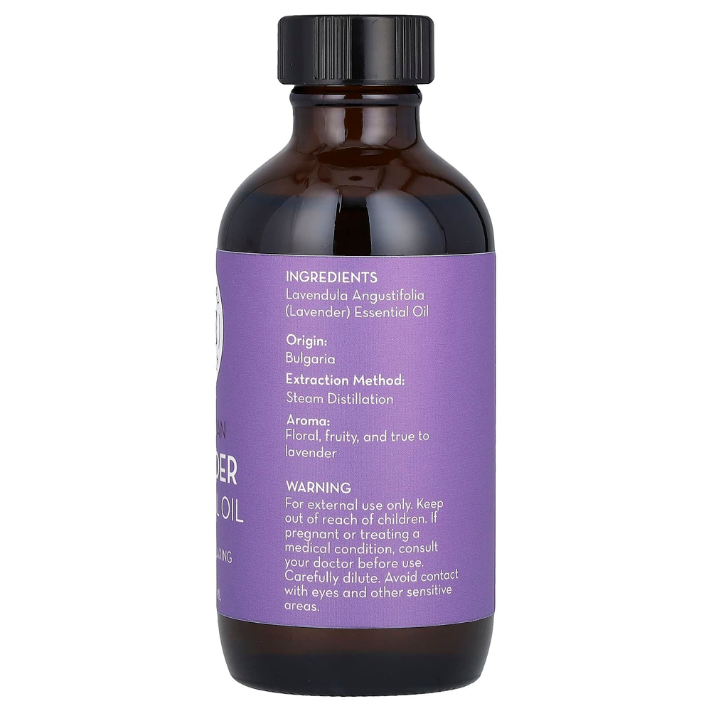 Pure Body Naturals, Эфирное масло, болгарская лаванда, 118 мл (4 жидк. унц.)