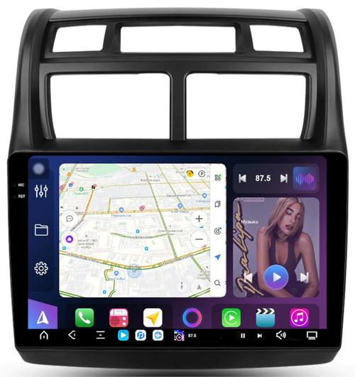 Магнитола для KIA Sportage 2 2008-2010 - FarCar S500-TS20 монитор 9.5" 2K QLED на Android 14, Быстрейшая, CarPlay, 4G SIM-слот