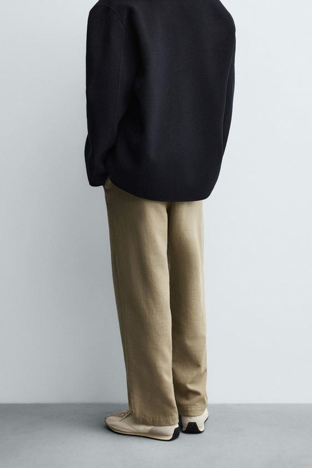 ZARA БРЮКИ RELAXED FIT С РЕЛЬЕФНОЙ СТРУКТУРОЙ, РЫЖЕВАТО-КОРИЧНЕВЫЙ