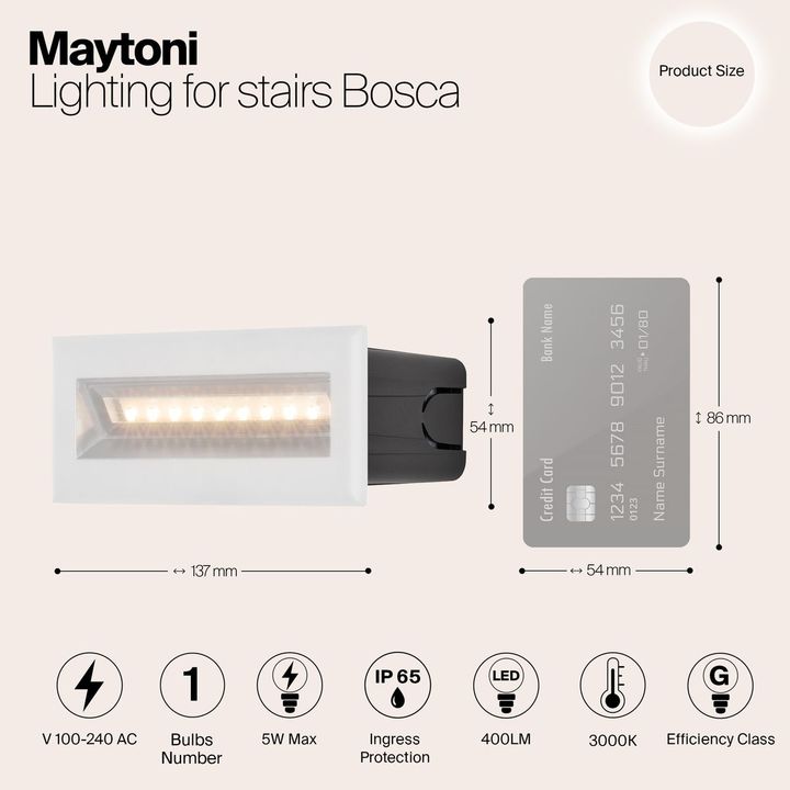 Подсветка для лестниц Maytoni Bosca O045SL-L5W3K