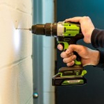 Дрель-шуруповерт аккумуляторная GREENWORKS GD24DD60 ударная, 24V, АКБ 4Ач и ЗУ 3704107CUB