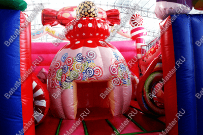 Коммерческий надувной батут "Конфета" 5*5*4.5 м
