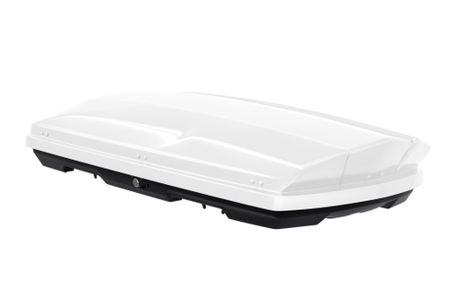 Автобокс на крышу автомобиля "Cybort Jazz" 410 л (белый матовый) / ТюнАвто