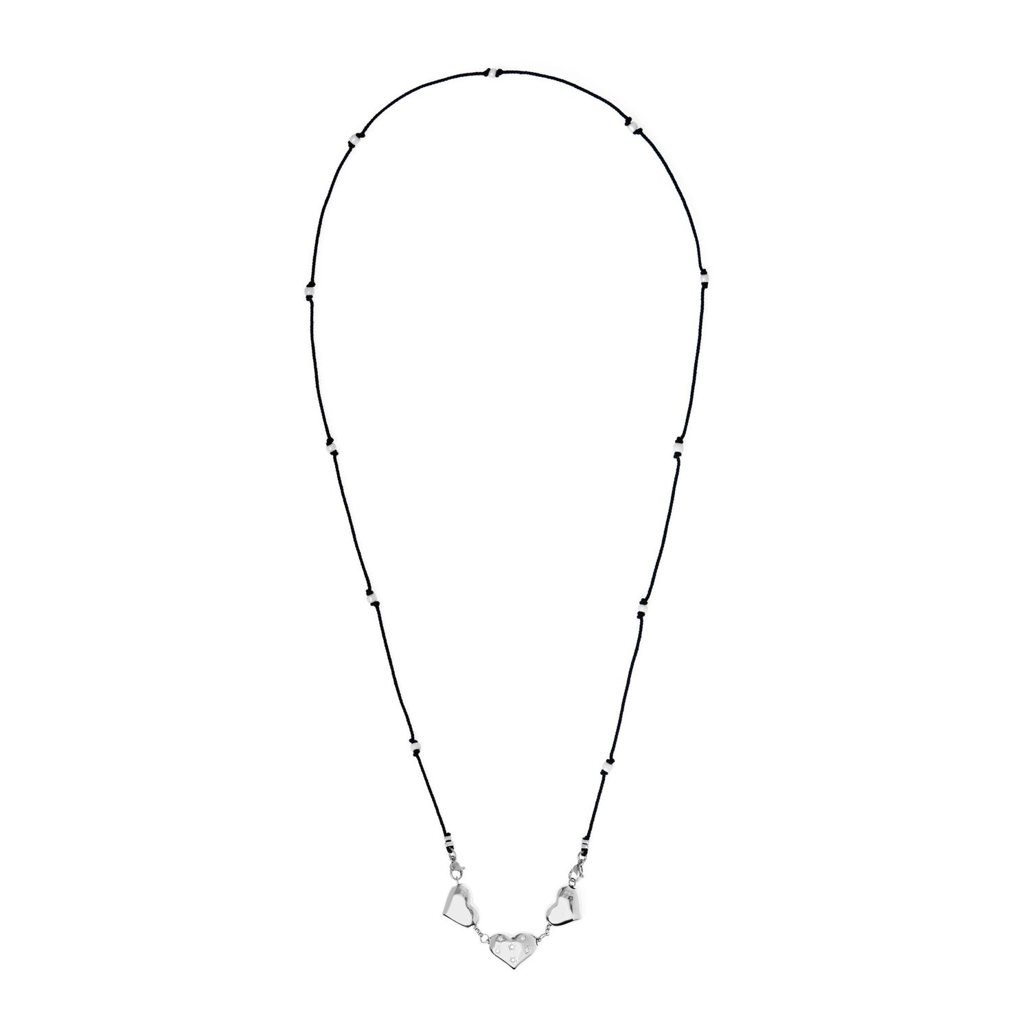 Колье Sparking Knitted Heartbeat Necklace – Silver