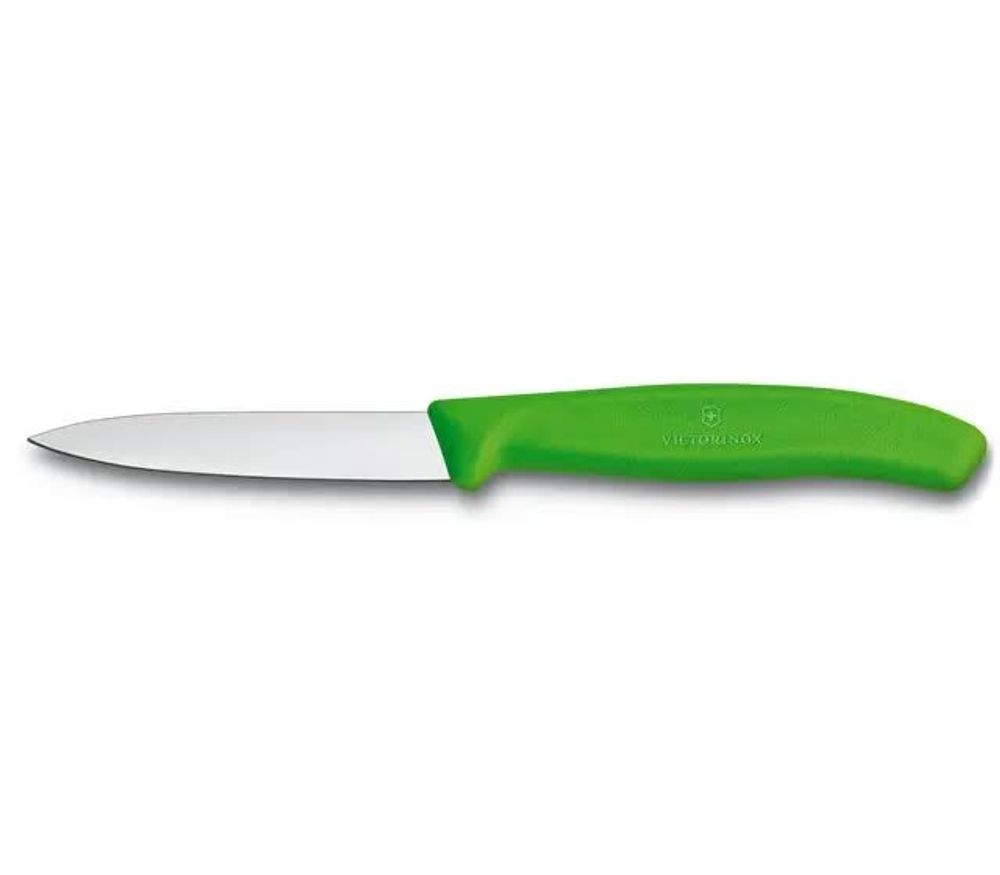 Нож Victorinox Swiss Classic для очистки овощей, лезвие 8 см, прямая заточка, зеленый