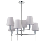 8279/6 CLASSI LN26 053 хром/серый, металл/керамика/текстиль Люстра Е14 6*40W 220V KARMEN
