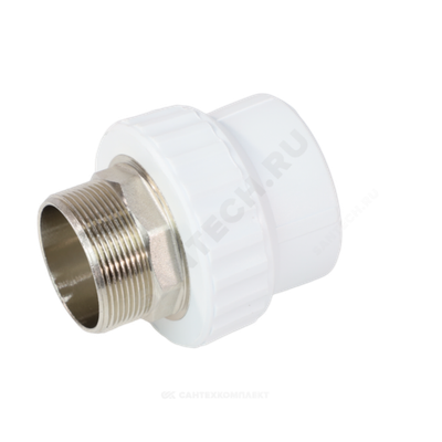 Муфта PP-R комбинированная белая Дн 50х2" НР под ключ VALFEX 10135150