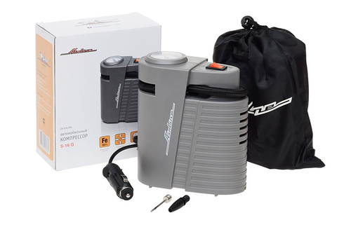Компрессор Airline S-16 16 л/мин до 8 атм серый/оранжевый