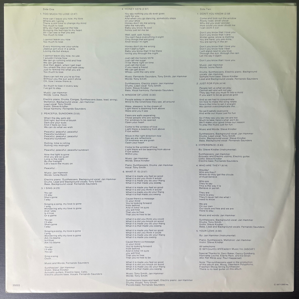 Jan Hammer Group – Melodies (США 1977г.)