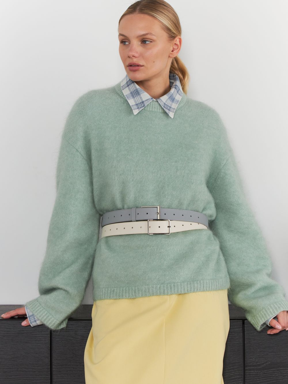 БАЗОВЫЙ РЕМЕНЬ С ПРЯМОУГОЛЬНОЙ ПРЯЖКОЙ MILK