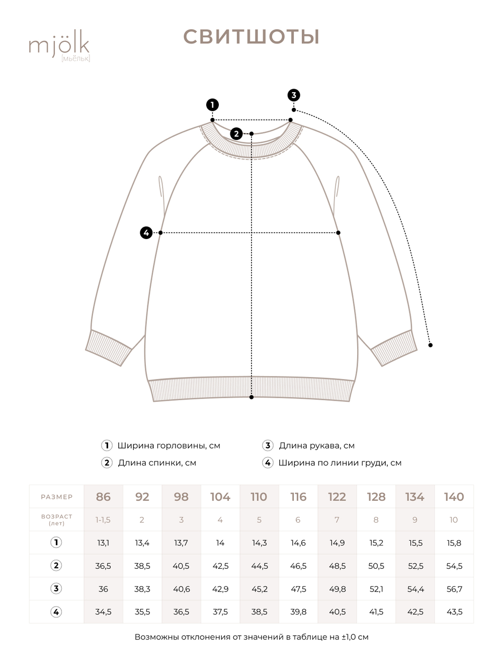 Свитшот оверсайз Mjölk Голубика