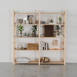 Стеллаж Ивар из сосны, 10 широких полок, 179х174х30 см, напольный стеллаж Икеа для хранения