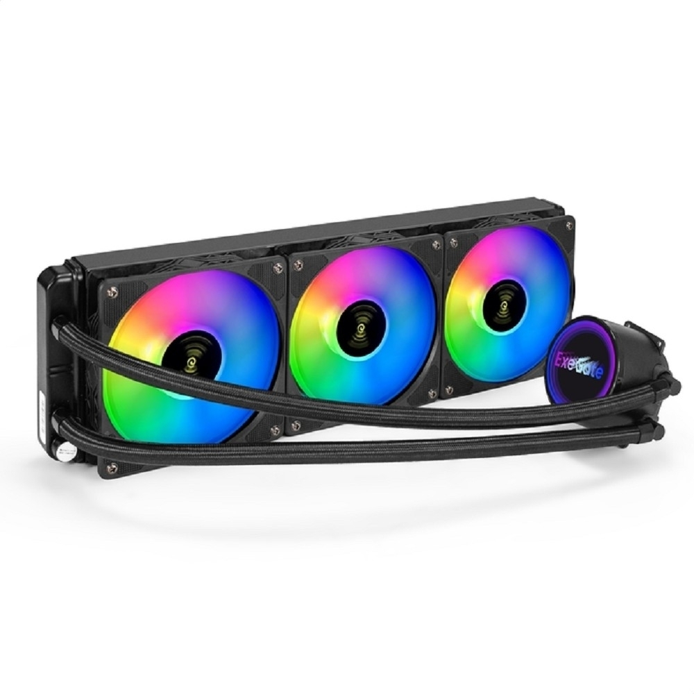 СЖО Exegate EX297325RUS Комплект водяного охлаждения BlackWater-360.PWM.RGB (RGB подсветка, LGA2066 / 2011 / 1366 / 1150 / 1151 / 1155 / 1156 / 1200 / 1700 / 1851 / AM4 / AM5 / FM1 / FM2 / FM2+ / AM2 / AM2+ / AM3 / AM3+, TDP 280W, Fan 120mm