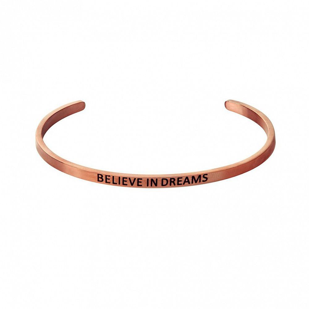 Браслет Believe in Dreams, розовая позолота
