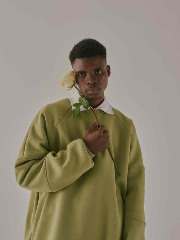 Толстовка Garden Реглан с начесом шалфей - фото 5