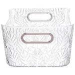 Корзина для хранения «ЛАМИНГТОН ФЛО», цвет белый, прозрачный, 24,5*18*10,7см (лейбл Селфи)