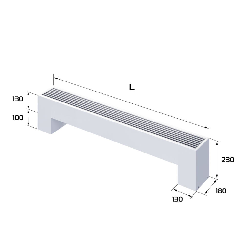Конвектор напольный Royal Thermo STEP-130/180/1900-2-N-WT-LG-NA