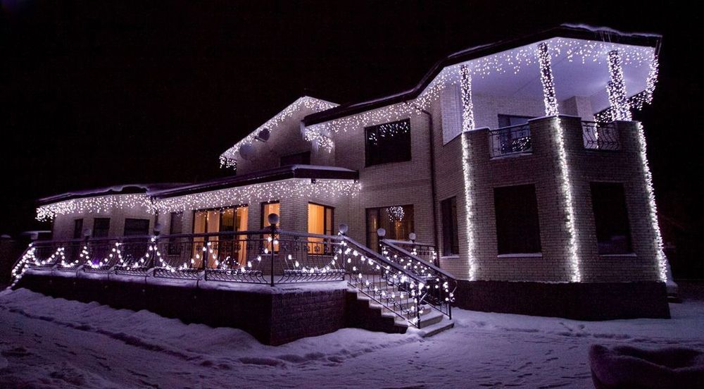 Новогоднее оформление, декор загородных домов
