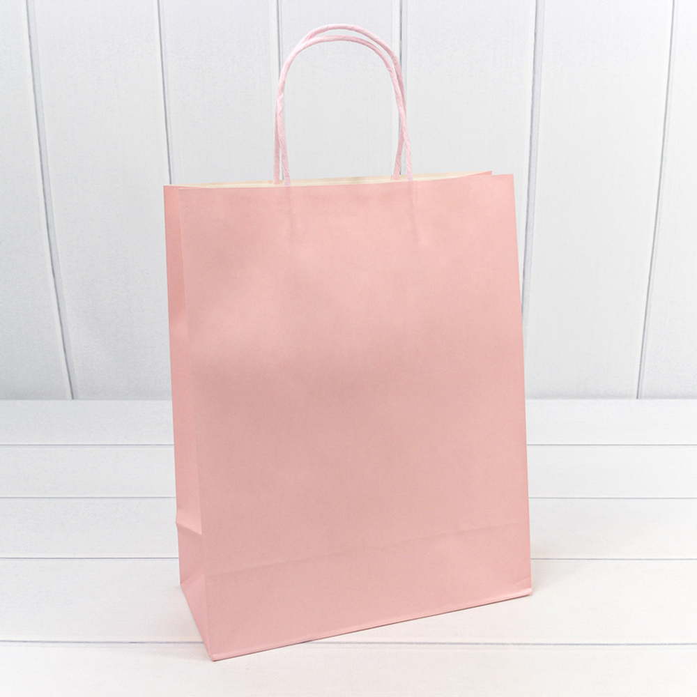 Пакет подарочный 26х33х12см (Персиковый, Крафт)