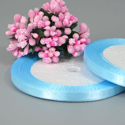 Лента атласная 0,6см*22,85м СВЕТЛО-ГОЛУБОЙ