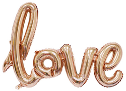 К Надпись, Love, Розовое Золото,  41''/104*67 см, 1 шт.