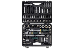 Набор торцевых головок и вставок RF-41082-5L 1/2" & 1/4"DR 6-гранных с телескопическими трещотками 108пр. ROCKFORCE