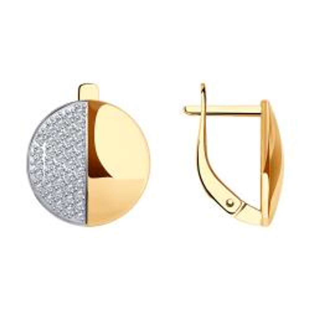 Серьги из золота с фианитами