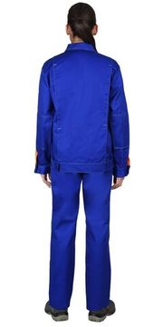 Костюм женский "Сириус-Фаворит" брюки (василек/серый/оранжевый)