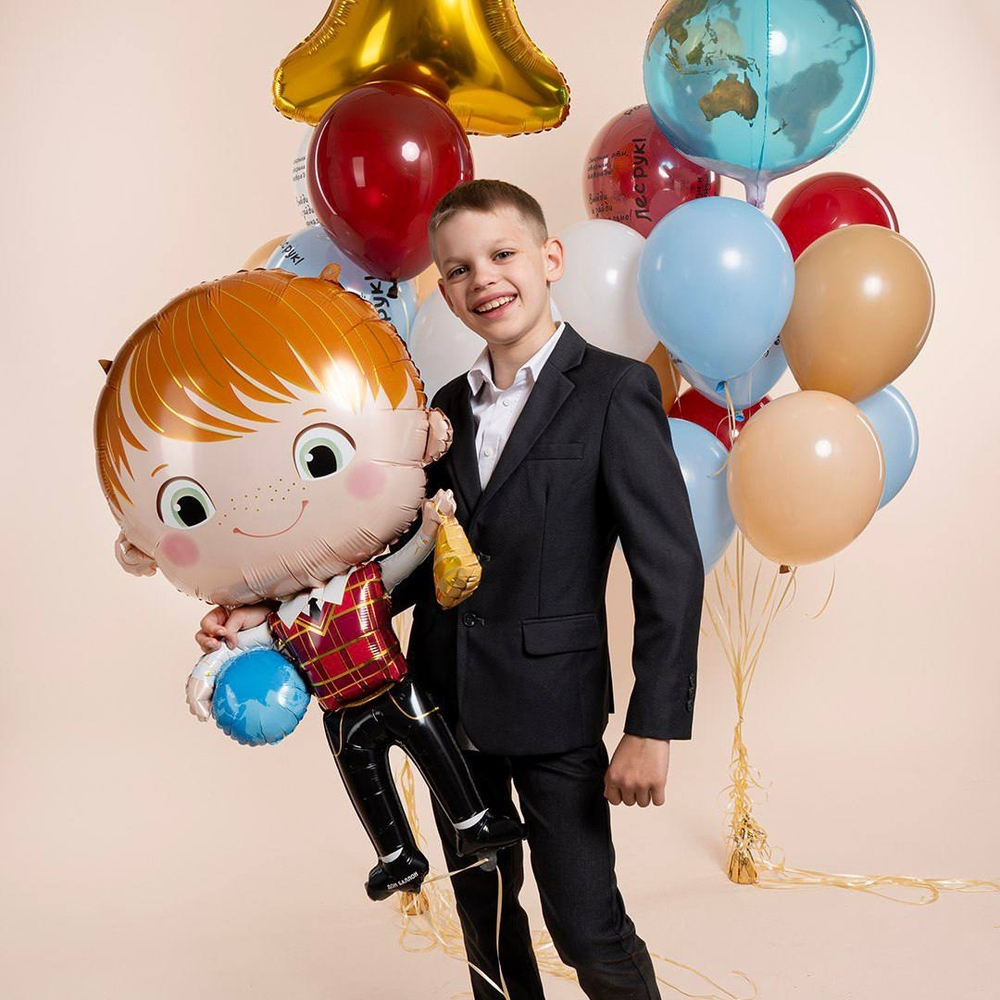 Шар фигура УЧЕНИК Мальчик 1 шт