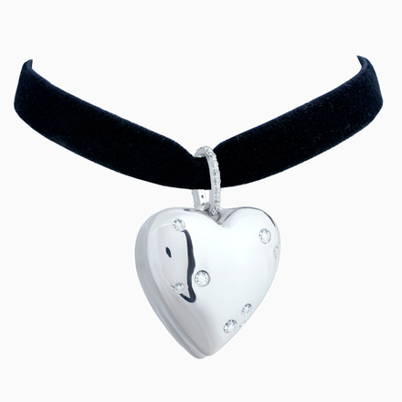 Серебряный кулон "HEART" с фианитами