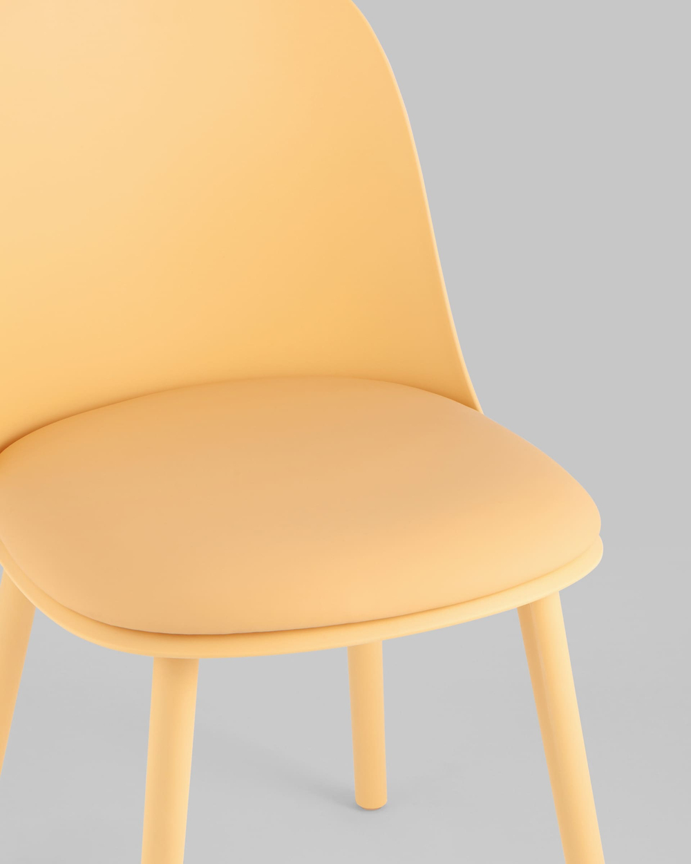 Стул Fog с подушкой пластик желтый